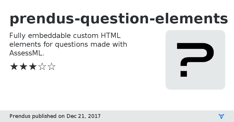 prendus-question-elements - Vaadin Add-on Directory