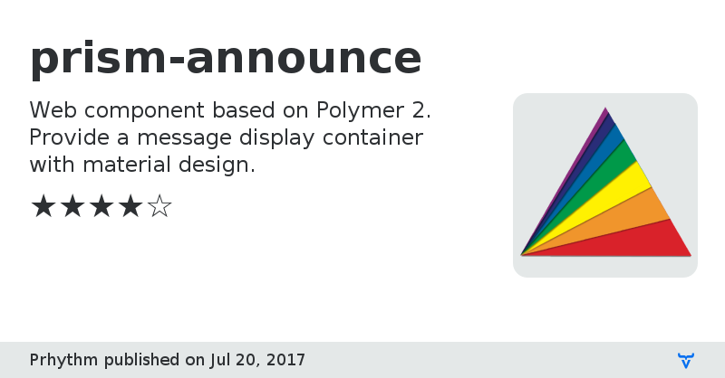 prism-announce - Vaadin Add-on Directory