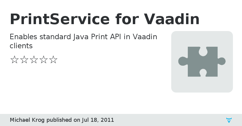 PrintService for Vaadin - Vaadin Add-on Directory