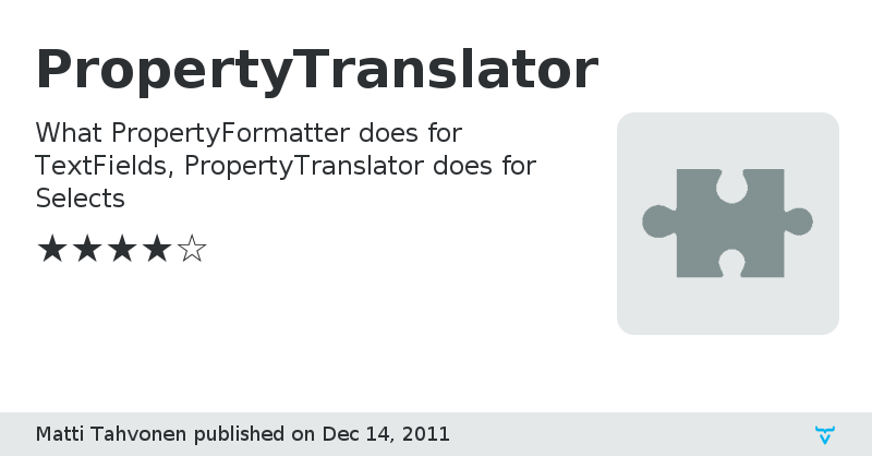PropertyTranslator - Vaadin Add-on Directory
