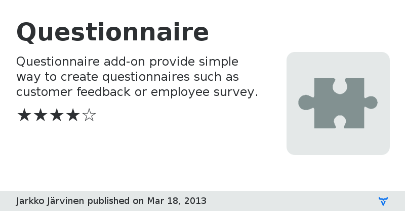 Questionnaire - Vaadin Add-on Directory