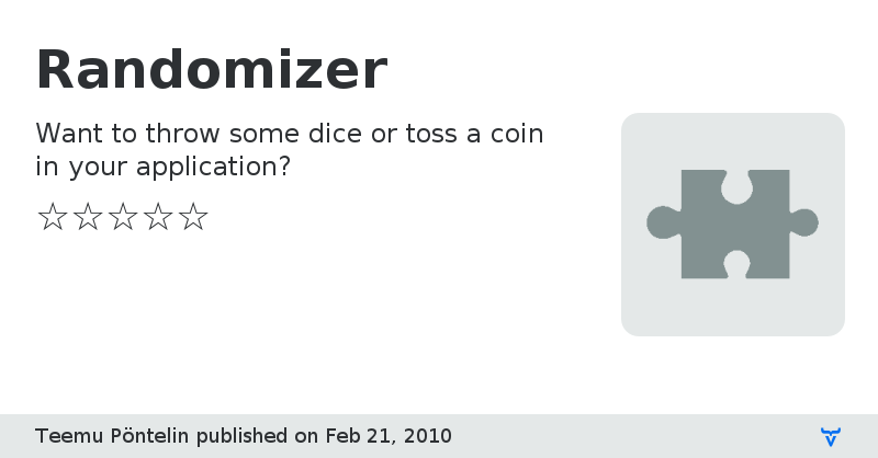 Randomizer - Vaadin Add-on Directory