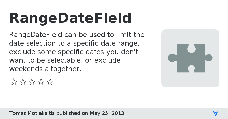 RangeDateField - Vaadin Add-on Directory