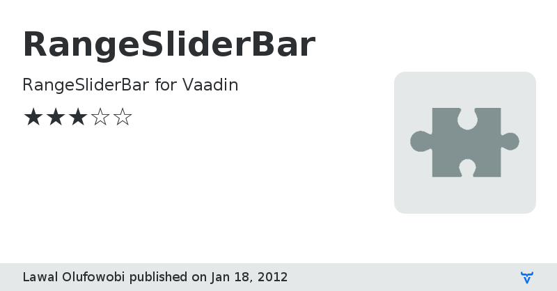 RangeSliderBar - Vaadin Add-on Directory