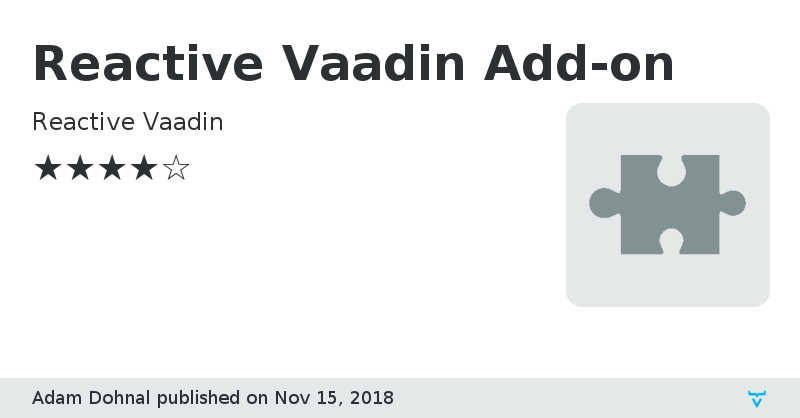 Reactive Vaadin Add-on - Vaadin Add-on Directory