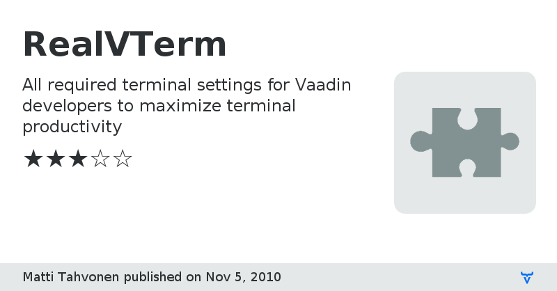 RealVTerm - Vaadin Add-on Directory