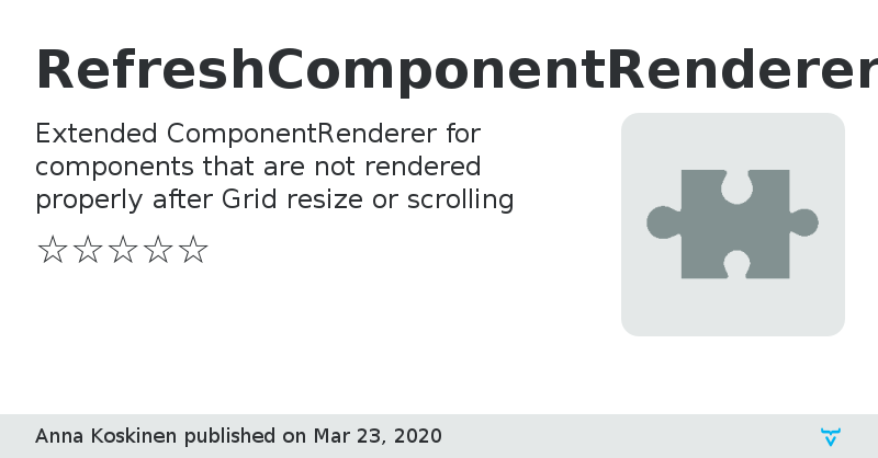 RefreshComponentRenderer Add-on - Vaadin Add-on Directory