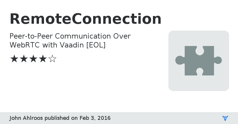 RemoteConnection - Vaadin Add-on Directory