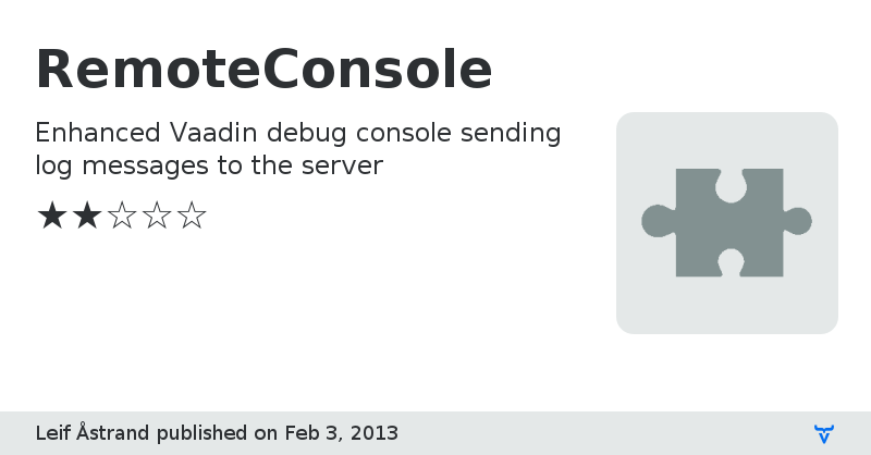 RemoteConsole - Vaadin Add-on Directory