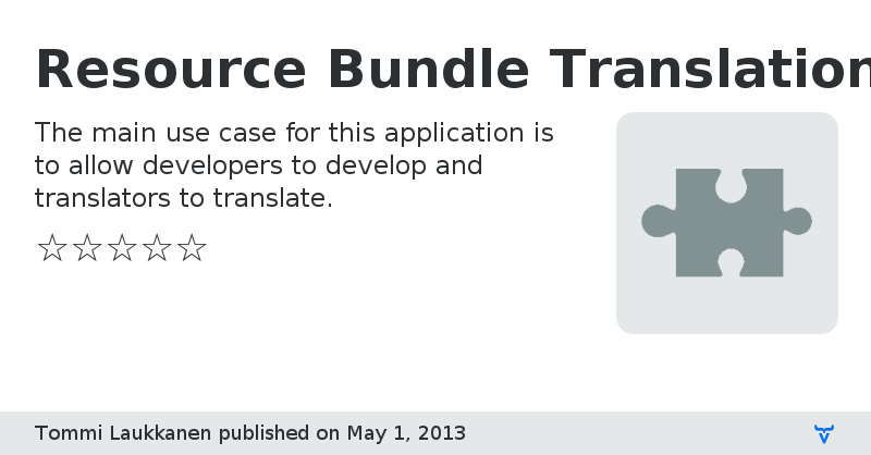 Resource Bundle Translation Site - Vaadin Add-on Directory