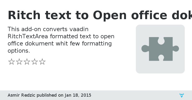 Ritch text to Open office dokument - Vaadin Add-on Directory