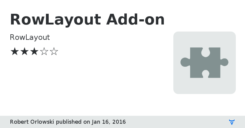 RowLayout Add-on - Vaadin Add-on Directory