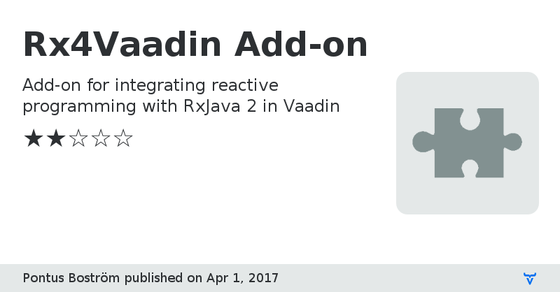 Rx4Vaadin Add-on - Vaadin Add-on Directory