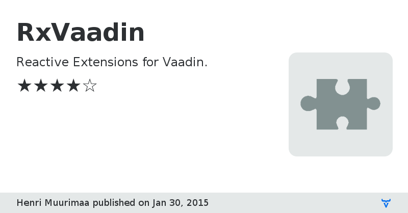 RxVaadin - Vaadin Add-on Directory