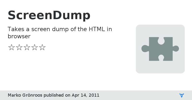 ScreenDump - Vaadin Add-on Directory