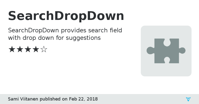 SearchDropDown - Vaadin Add-on Directory