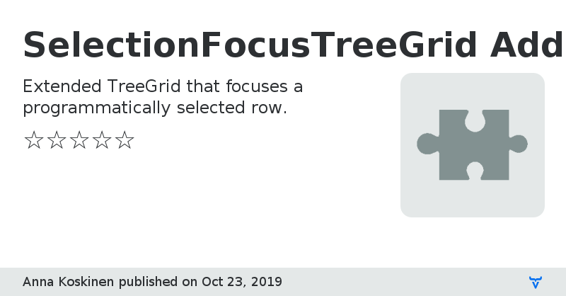 SelectionFocusTreeGrid Add-on - Vaadin Add-on Directory