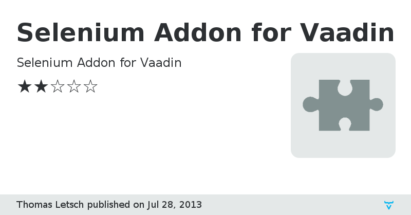 Selenium Addon for Vaadin - Vaadin Add-on Directory