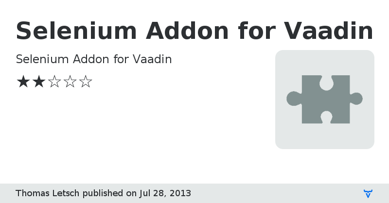 Selenium Addon for Vaadin - Vaadin Add-on Directory