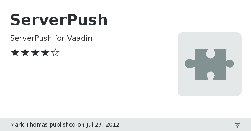 ServerPush - Vaadin Add-on Directory