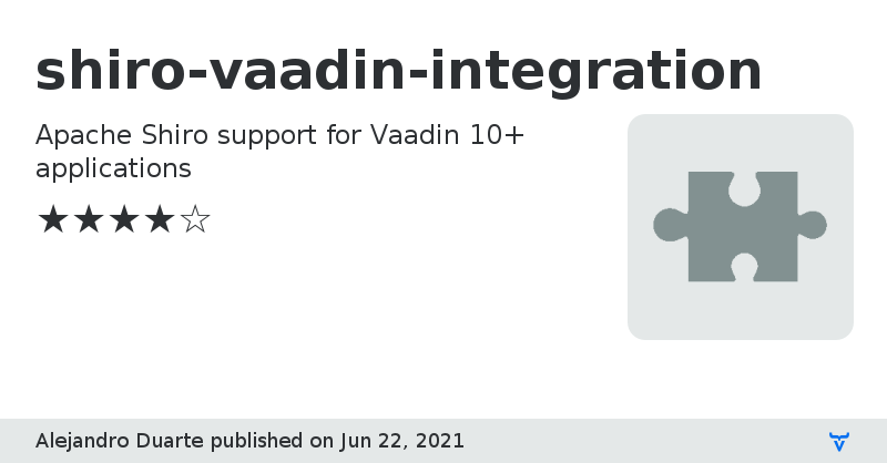 shiro-vaadin-integration - Vaadin Add-on Directory