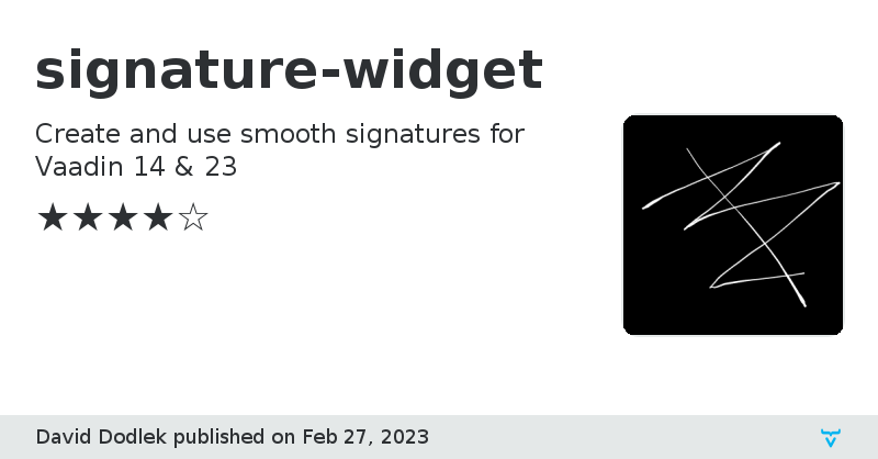 signature-widget - Vaadin Add-on Directory