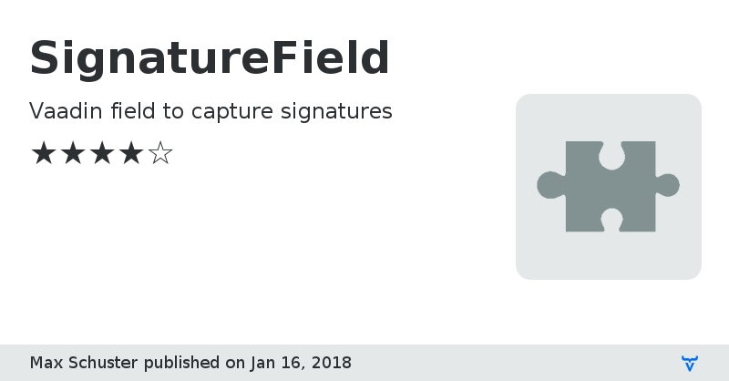 SignatureField - Vaadin Add-on Directory