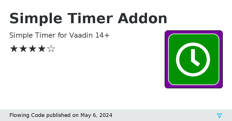 Simple Timer Addon - Vaadin Add-on Directory