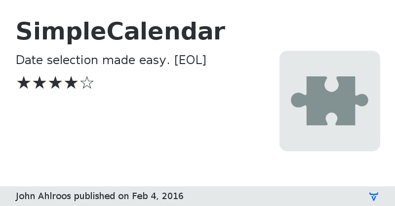 SimpleCalendar - Vaadin Add-on Directory