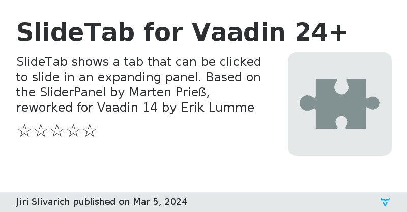 SlideTab for Vaadin 24+ - Vaadin Add-on Directory