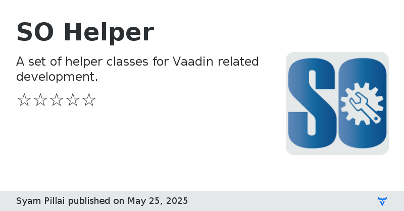 SO Helper - Vaadin Add-on Directory