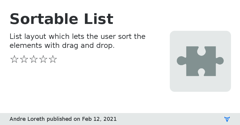 Sortable List - Vaadin Add-on Directory