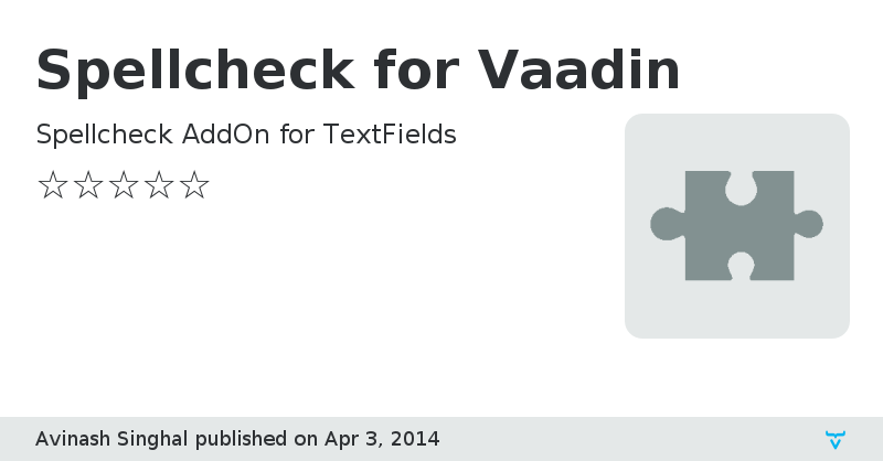 Spellcheck for Vaadin - Vaadin Add-on Directory