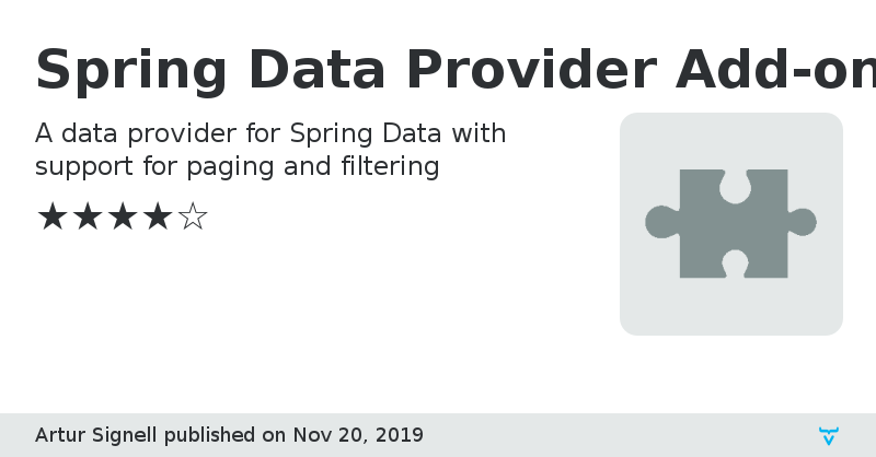 Spring Data Provider Add-on - Vaadin Add-on Directory
