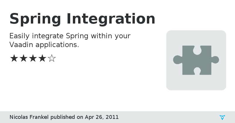 Spring Integration - Vaadin Add-on Directory