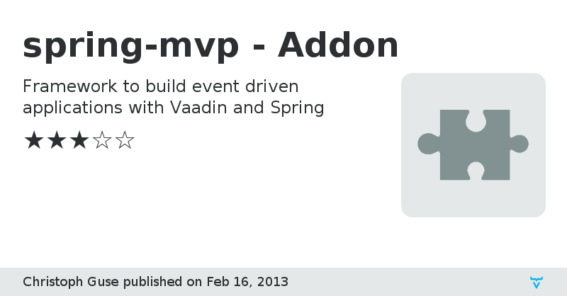 spring-mvp - Addon - Vaadin Add-on Directory