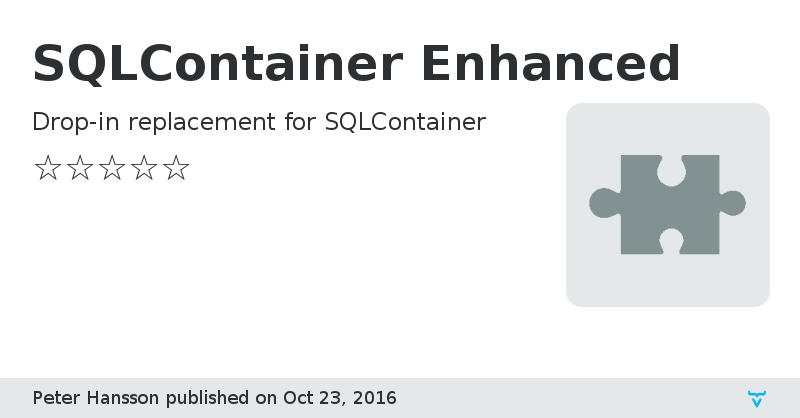 SQLContainer Enhanced - Vaadin Add-on Directory