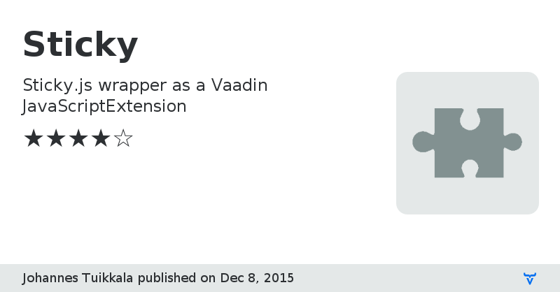 Sticky - Vaadin Add-on Directory