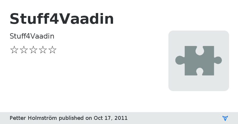 Stuff4Vaadin - Vaadin Add-on Directory