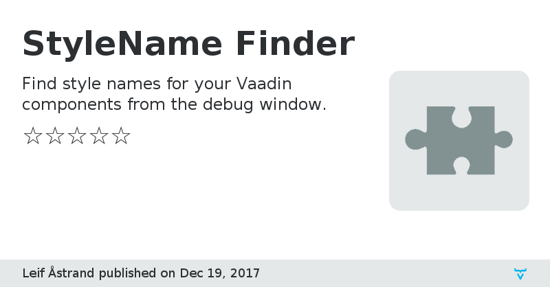 StyleName Finder - Vaadin Add-on Directory