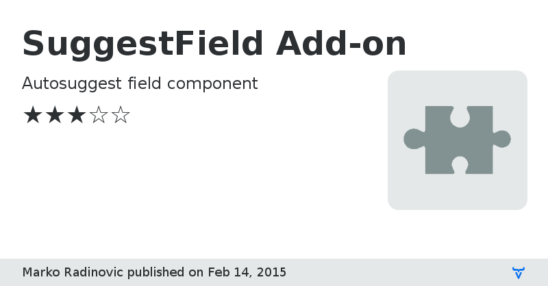 SuggestField Add-on - Vaadin Add-on Directory
