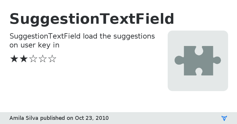 SuggestionTextField - Vaadin Add-on Directory