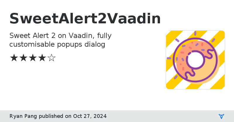 SweetAlert2Vaadin - Vaadin Add-on Directory