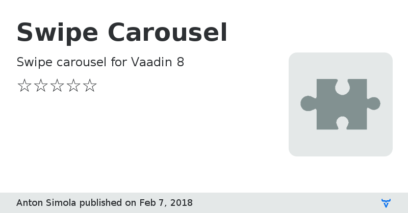 Swipe Carousel - Vaadin Add-on Directory