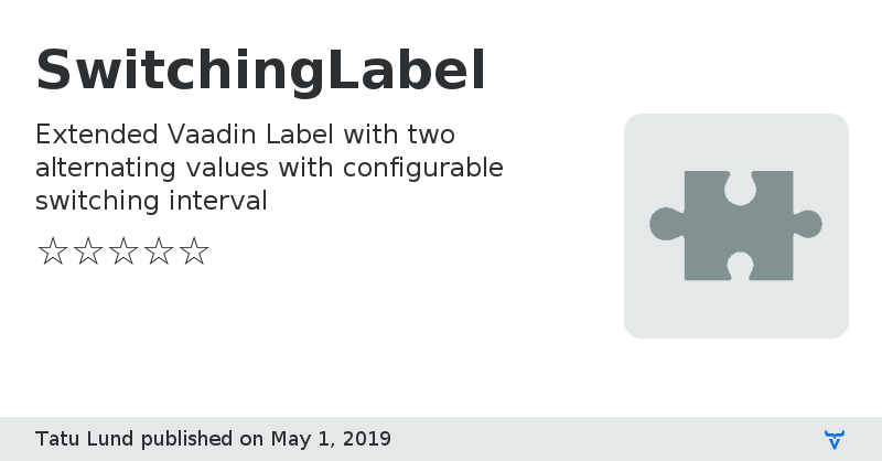SwitchingLabel - Vaadin Add-on Directory