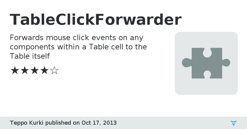 TableClickForwarder - Vaadin Add-on Directory