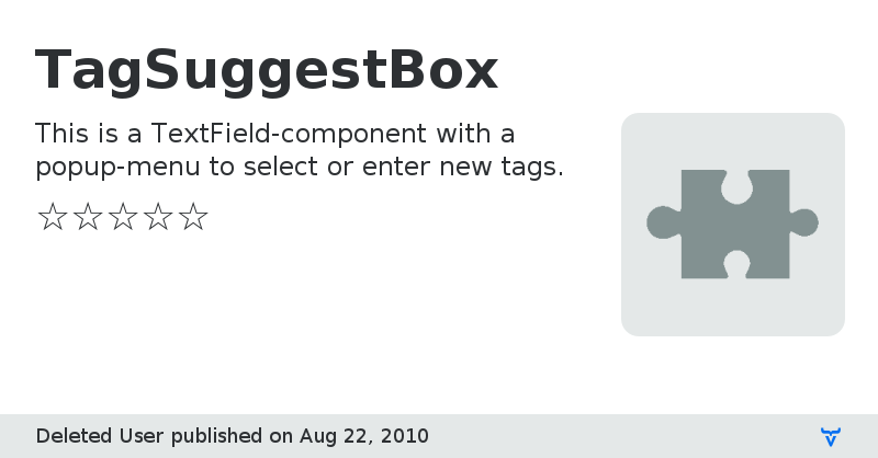 TagSuggestBox - Vaadin Add-on Directory