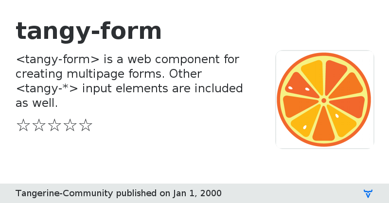 tangy-form - Vaadin Add-on Directory