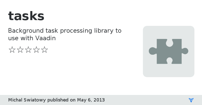 tasks - Vaadin Add-on Directory