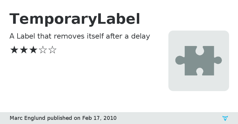 TemporaryLabel - Vaadin Add-on Directory